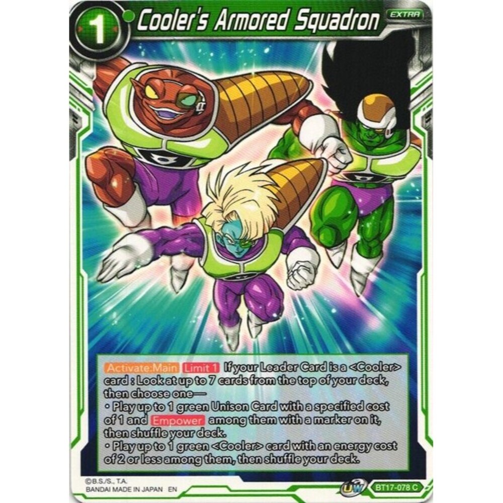 Cooler's Armored Squadron BT17-078 Dragon Ball Super Ultimate Squad